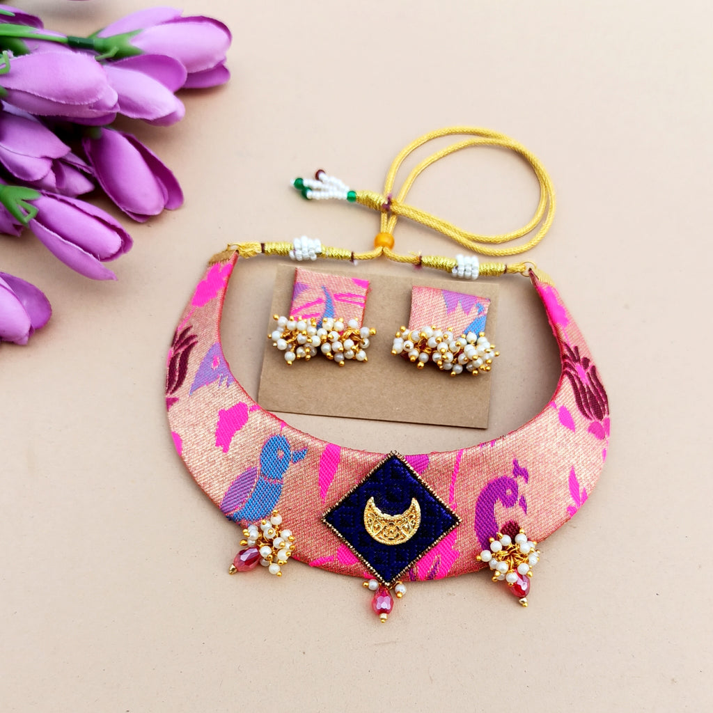 Paithani Chandra Choker