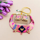 Paithani Chandra Choker