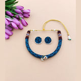 Blue नथ ठुशी