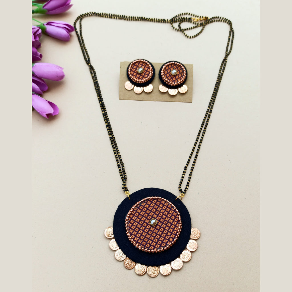 Copper Paithani Mangalsutra
