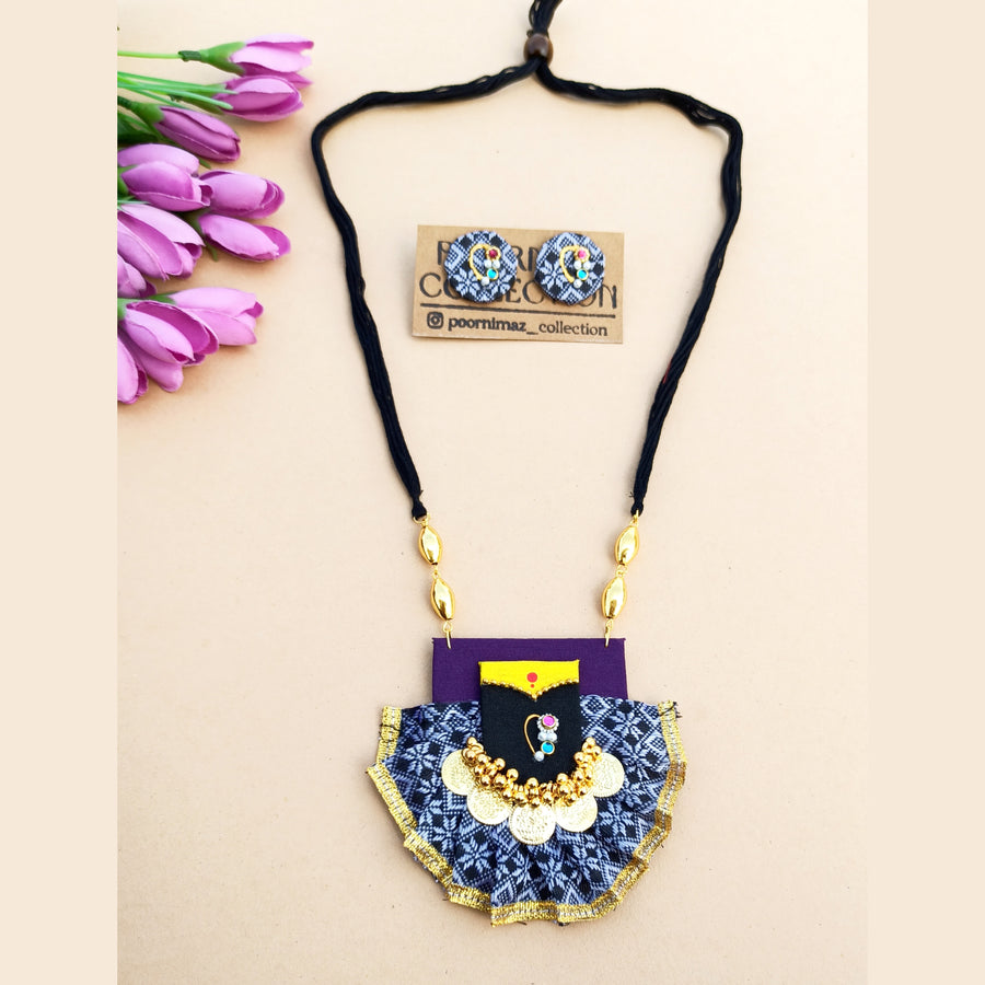 Grey Khun Mahalaxmi Necklace
