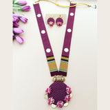 Wine colour Khun Statement Necklace