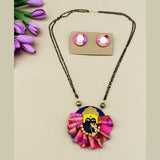 Pink Paithani Short Devi Mangalsutra