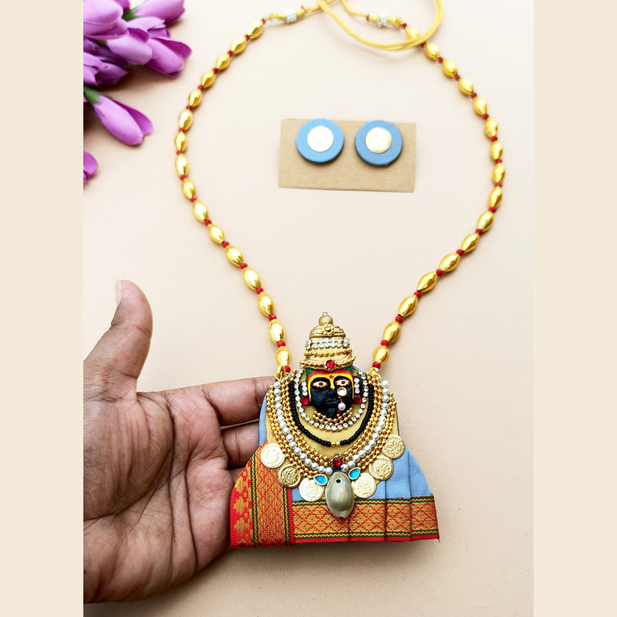 Grey Tuljabhavani Necklace