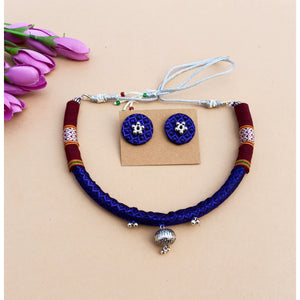 Oxidised Royal blue Choker