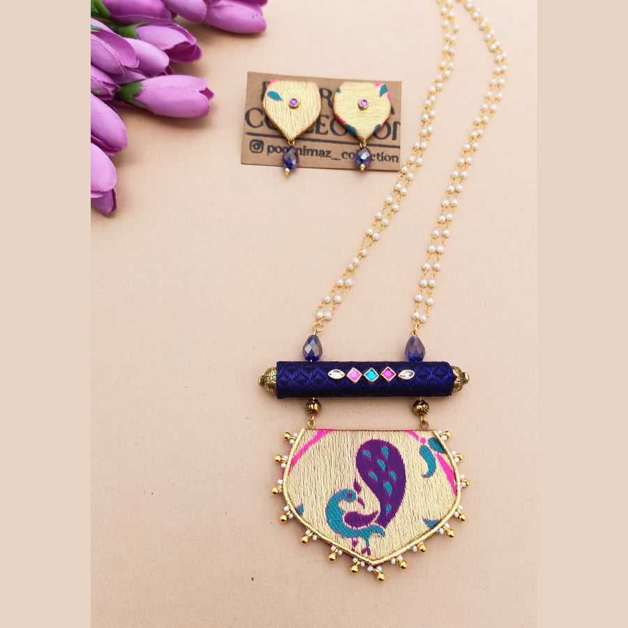 Peacock Paithani Necklace